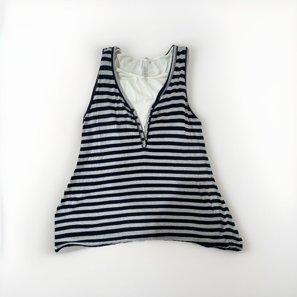 a pea in the pod maternity Tank Top Black & White Stripe. Size Medium.